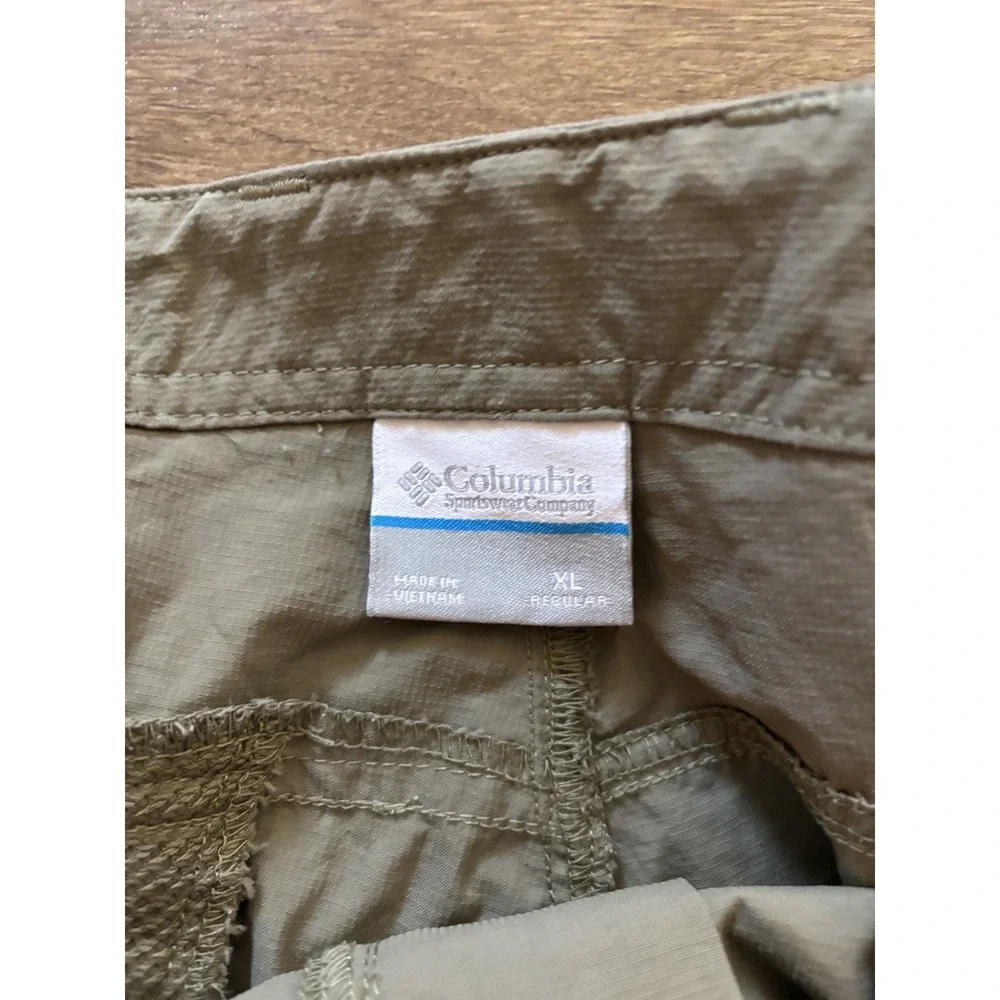 Columbia PFG‎ Pants Omni Shade Performance Fishing Gear Convertible Size XL Tan